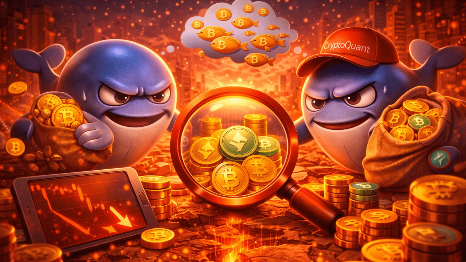 Mercado se enganou? CryptoQuant revela por que a “acumulação das baleias” é ilusória