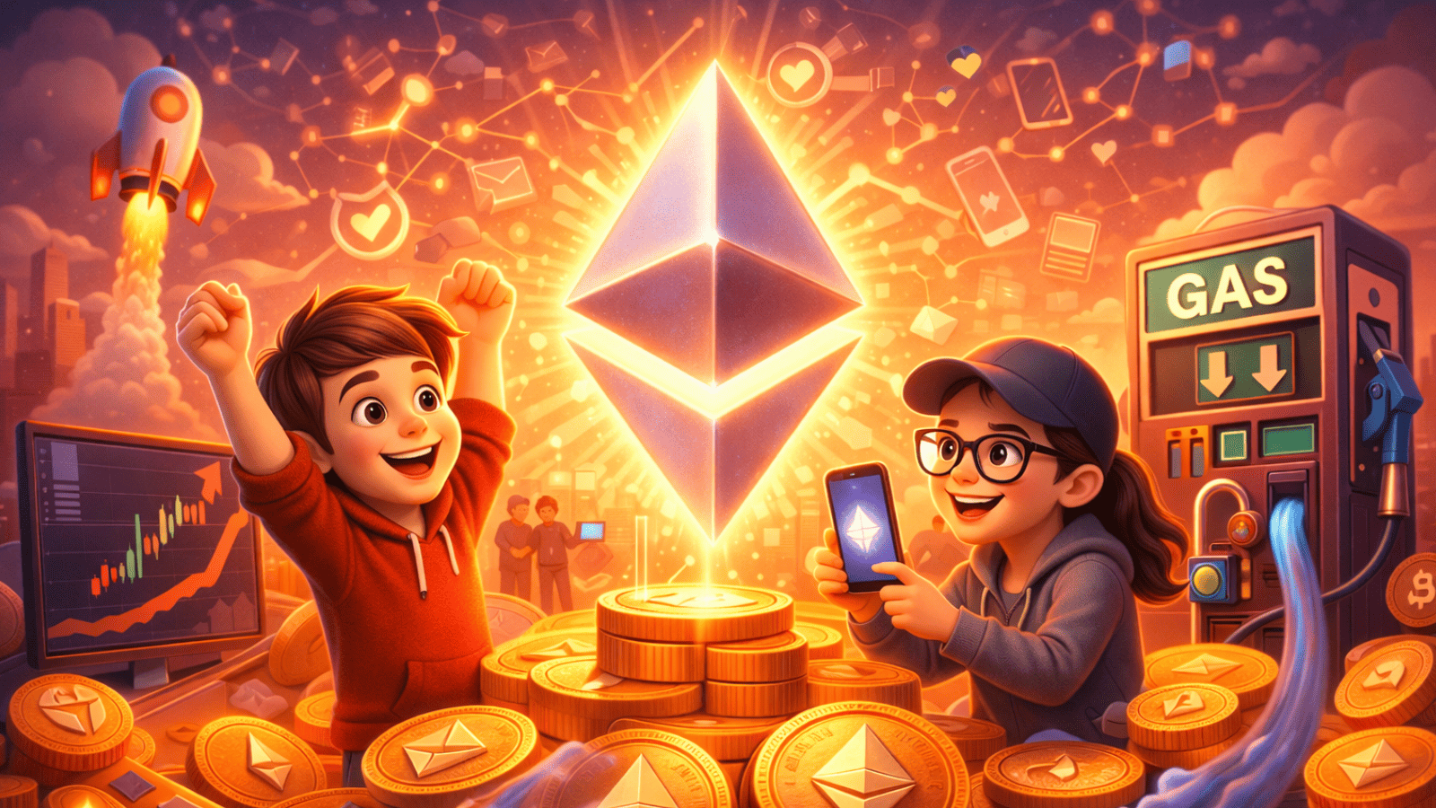 Ethereum surpreende o mercado ao unir recorde de atividade e gas mais barato já registrado