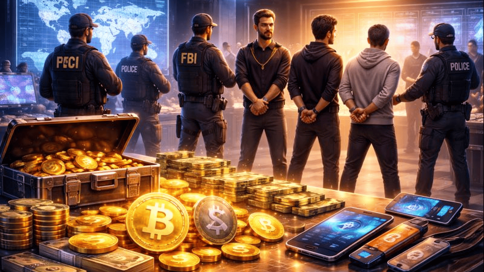 Governo dos EUA desmantela quadrilha de golpe de criptomoedas de R$180 milhões em megaoperação internacional