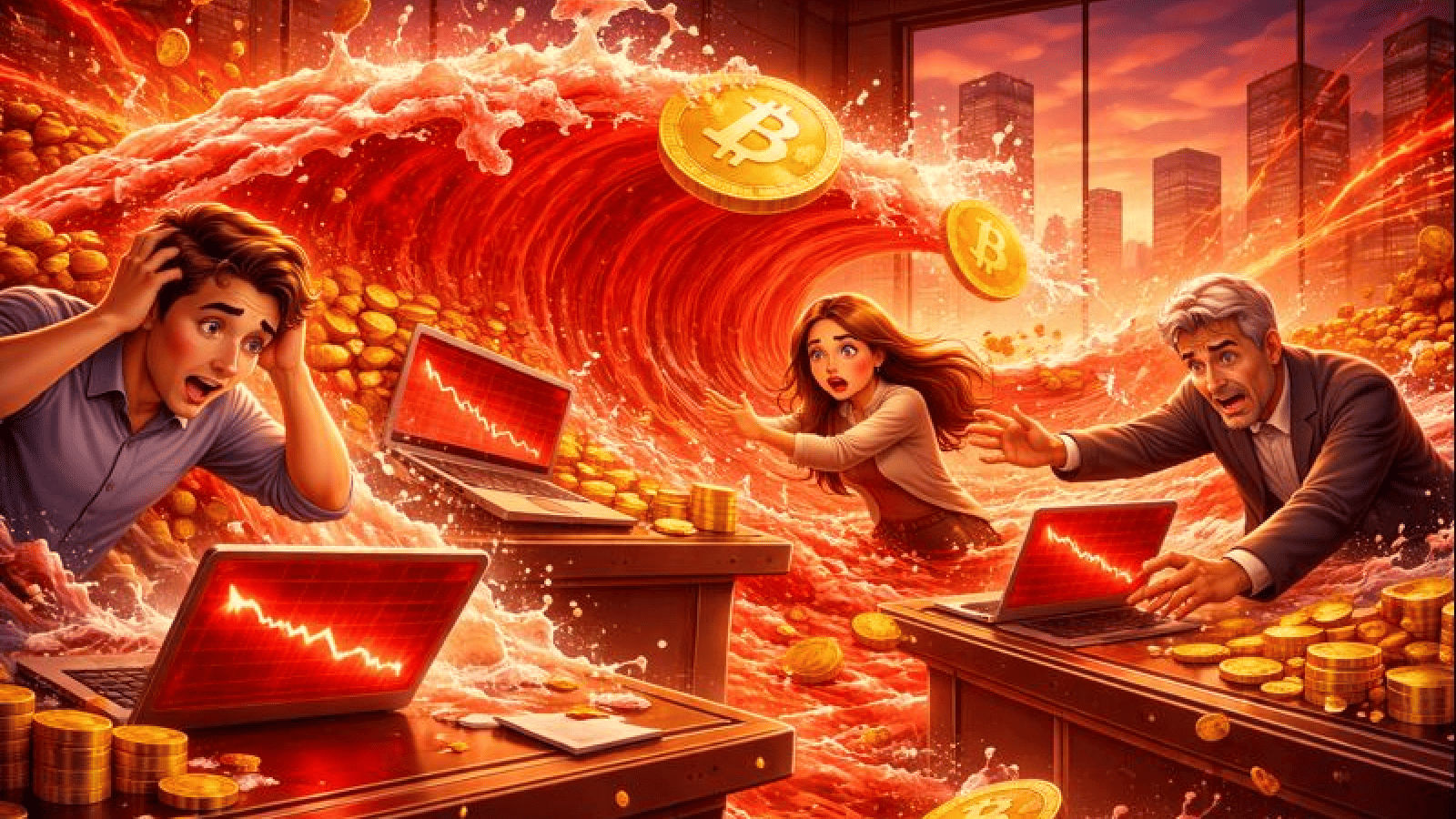 Investidores de Bitcoin, alerta máximo US$ 1,6 bilhão em risco se estes 2 níveis caírem