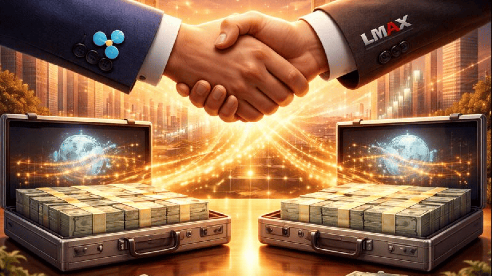 Parceria estratégica Ripple e LMAX investem US$ 150 milhões para uso institucional de stablecoins