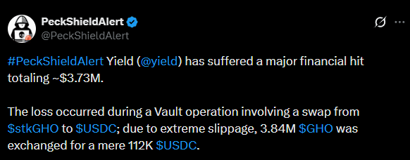 Sem proteção contra slippage: falha em protocolo DeFi destrói US$ 3,6 milhões em uma única troca
