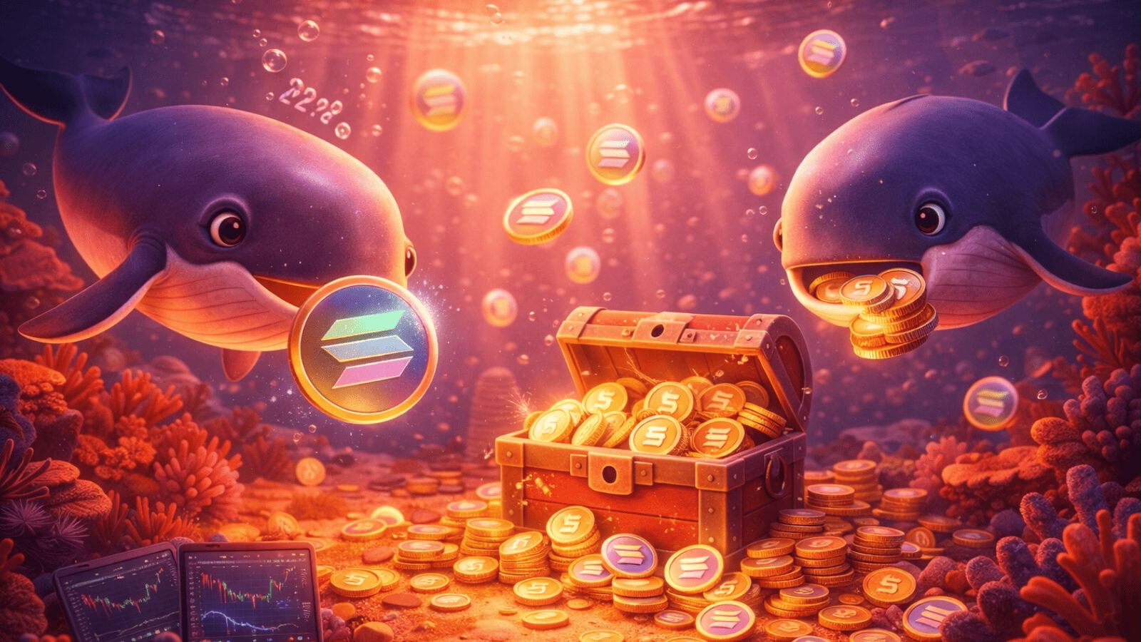 Solana lidera tendências de 2026 após compras repetidas de baleias, mesmo em cenário de correção