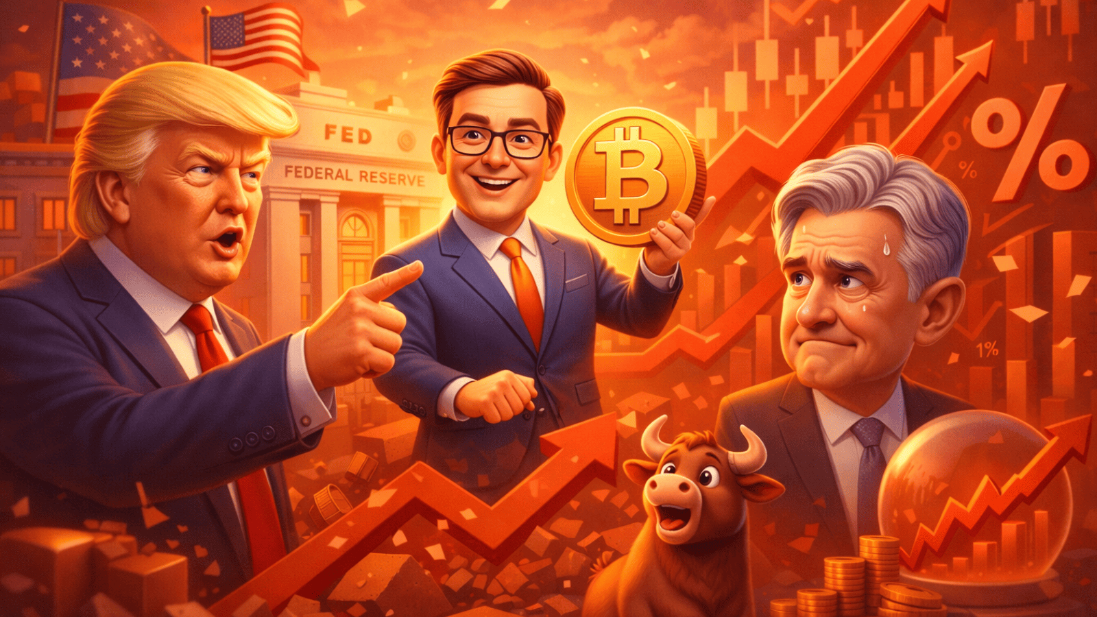 Trump escolhe nome pró-Bitcoin para o Fed e mercado já reage ao risco de juros mais duros