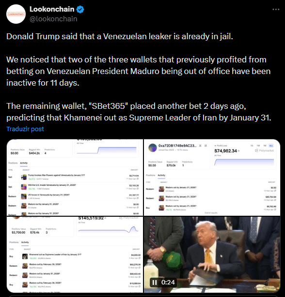 Mercado de previsões ou arma informacional? Apostas na Polymarket acendem alerta em Washington