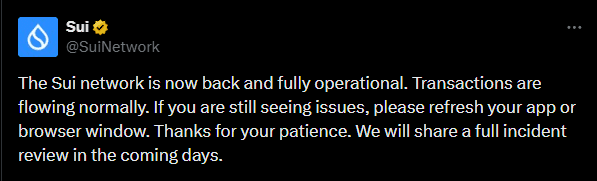 Apagão na Sui trava US$ 1 bilhão e expõe fragilidade em blockchain ‘de alta velocidade’