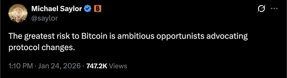 Bitcoin em risco? Declaração de Saylor expõe racha entre desenvolvedores e maximalistas