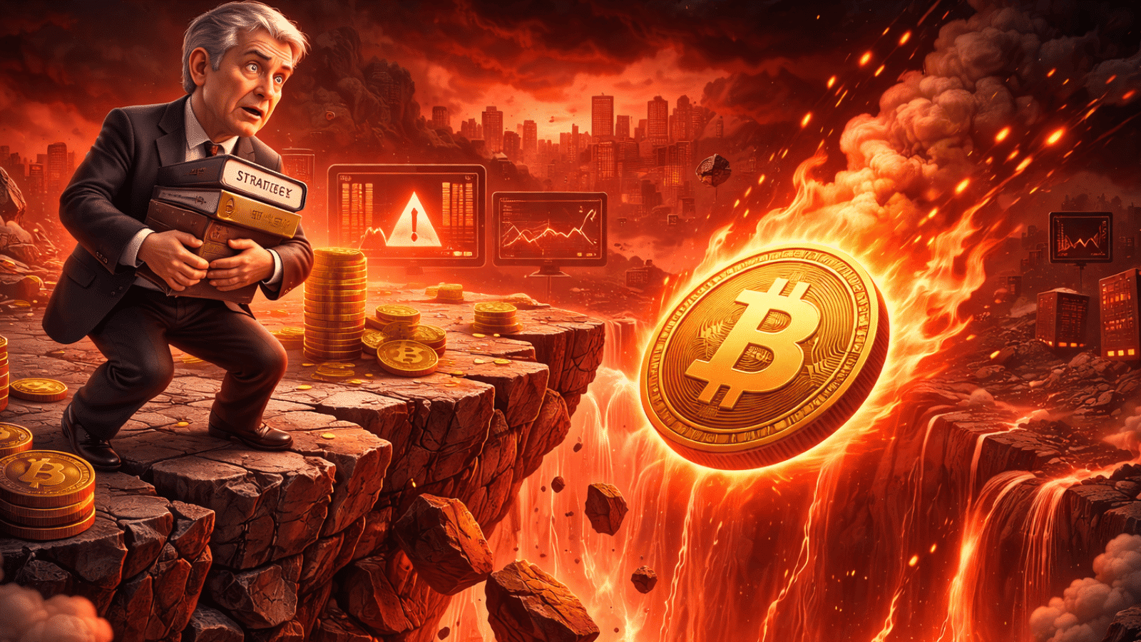 US$ 7 bilhões em risco: queda do Bitcoin expõe o lado sombrio da estratégia de Saylor