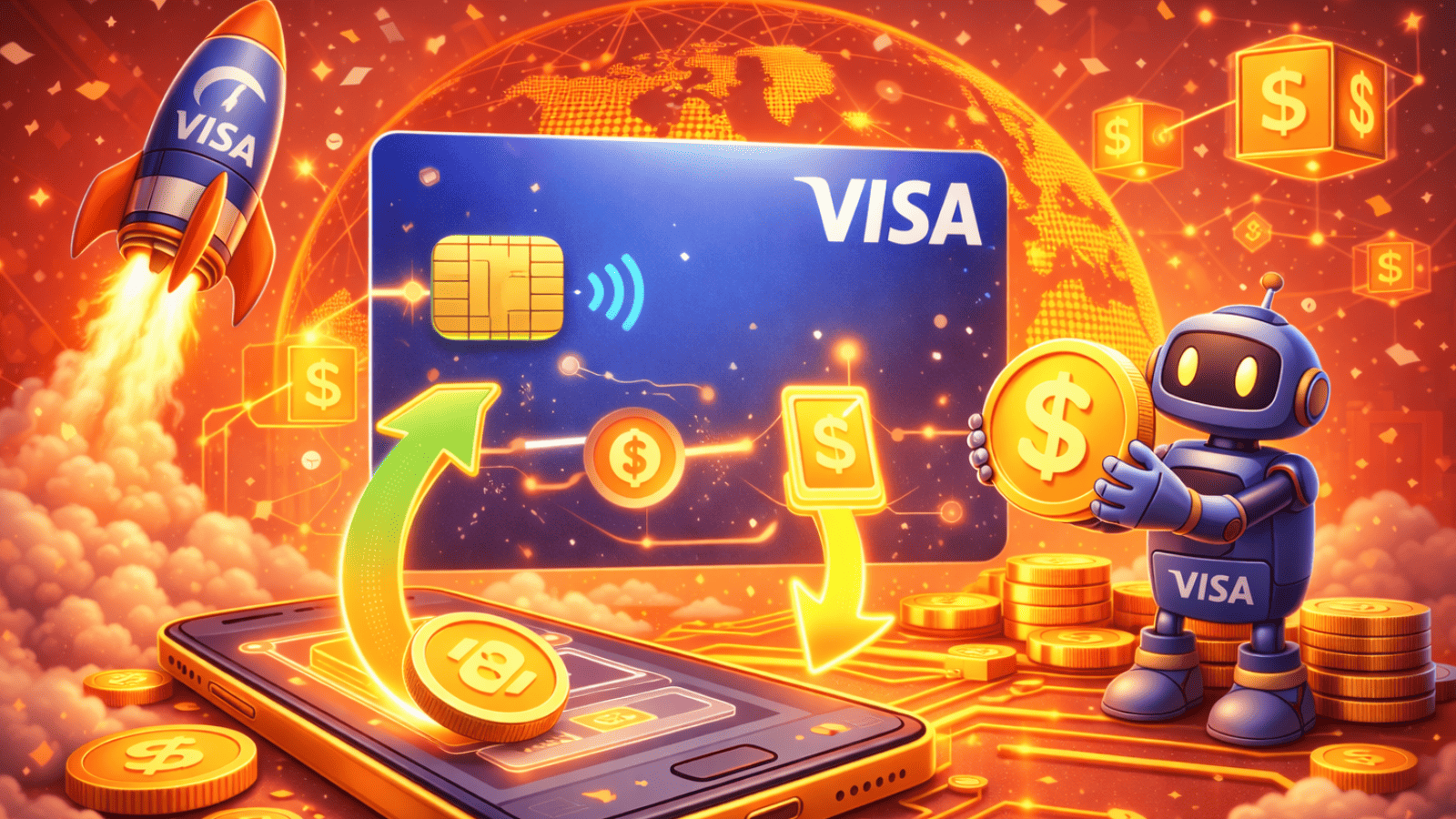 Visa aposta em stablecoins e inicia testes globais com dólares digitais no Visa Direct