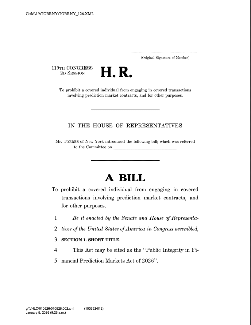 Polêmica nos EUA: Deputado quer proibir servidores federais de atuarem em mercados de previsão