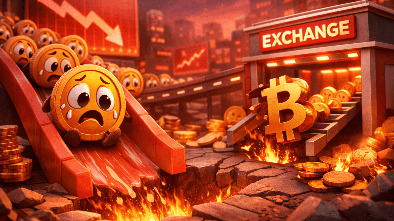 23.300 BTC entram em exchanges no prejuízo enquanto Bitcoin cai abaixo de US$ 65 mil