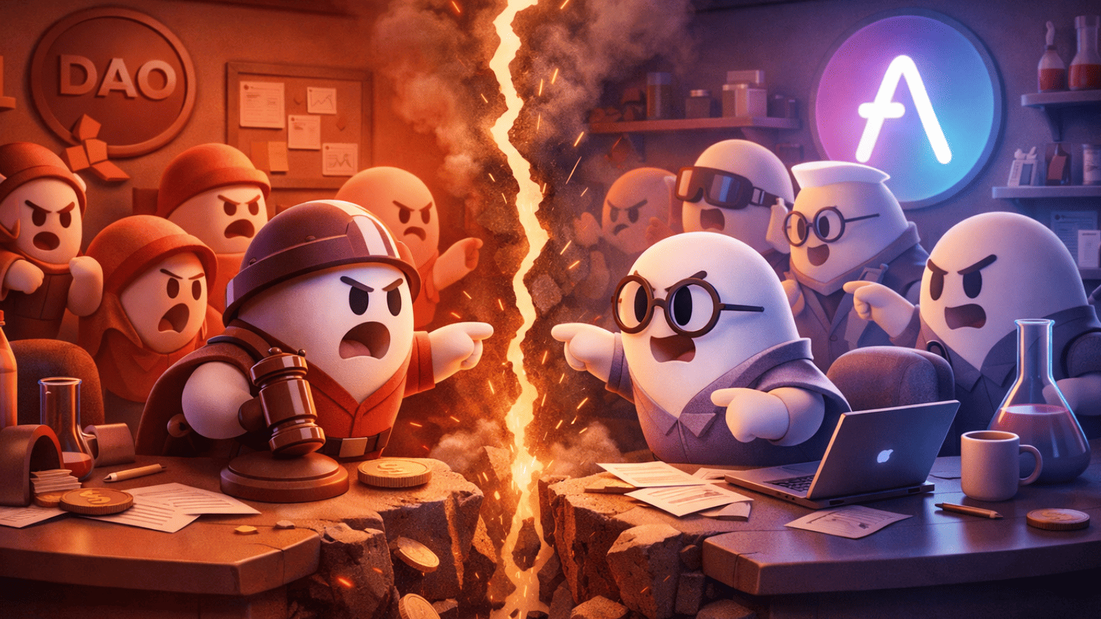 Aave vive guerra interna: proposta de conflito de interesses divide DAO e expõe racha com Labs