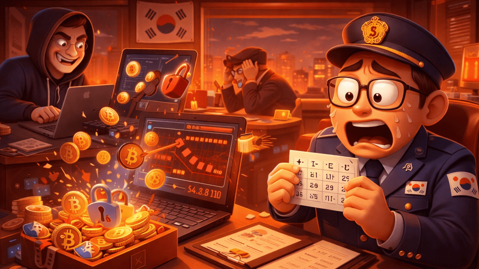 Autoridade fiscal da Coreia do Sul vaza seed phrase e perde US$ 4,8 milhões em tokens apreendidos