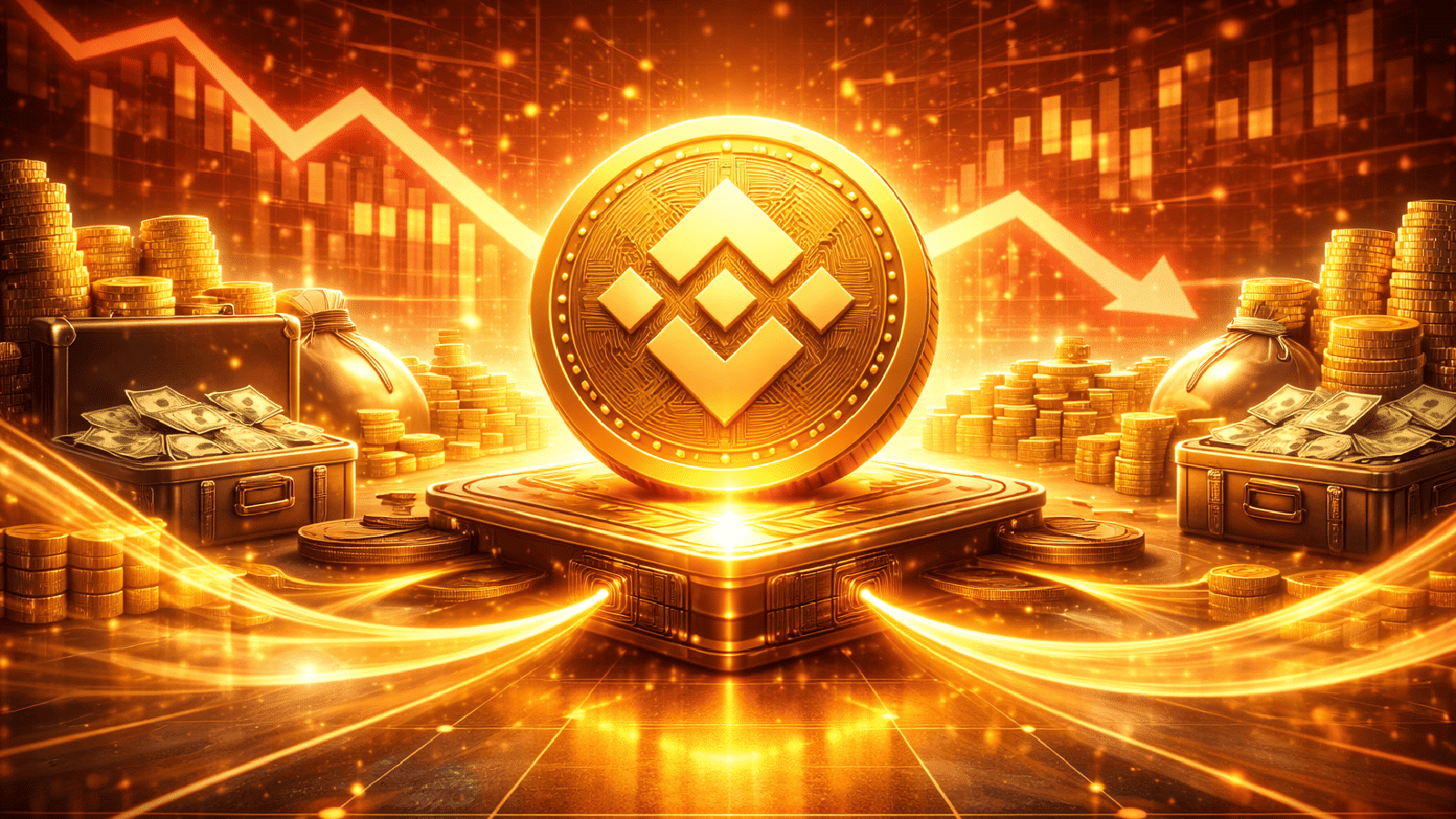 BNB garante US$ 1 bilhão em financiamento enquanto preço se aproxima de suporte crítico