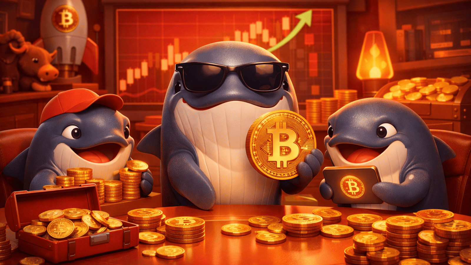 Baleias compram US$ 2 bilhões em Bitcoin em 7 dias e sinalizam possível reversão