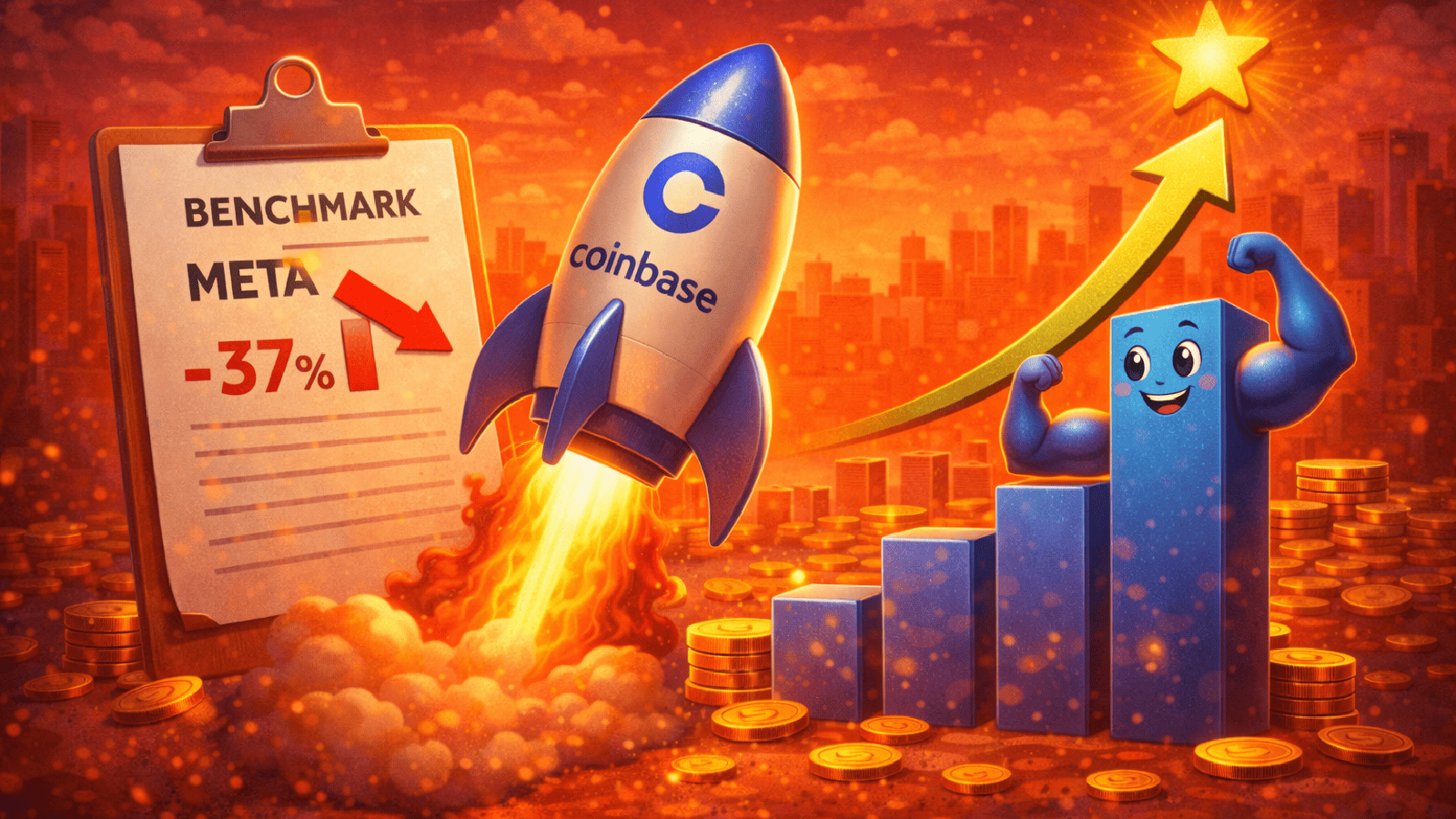 Benchmark corta meta da Coinbase em 37%, mas diz que empresa está mais forte do que nunca