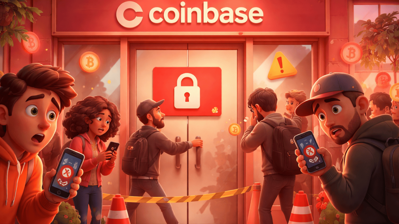 Coinbase trava saques e negociações: usuários ficam sem acesso em dia decisivo para a empresa