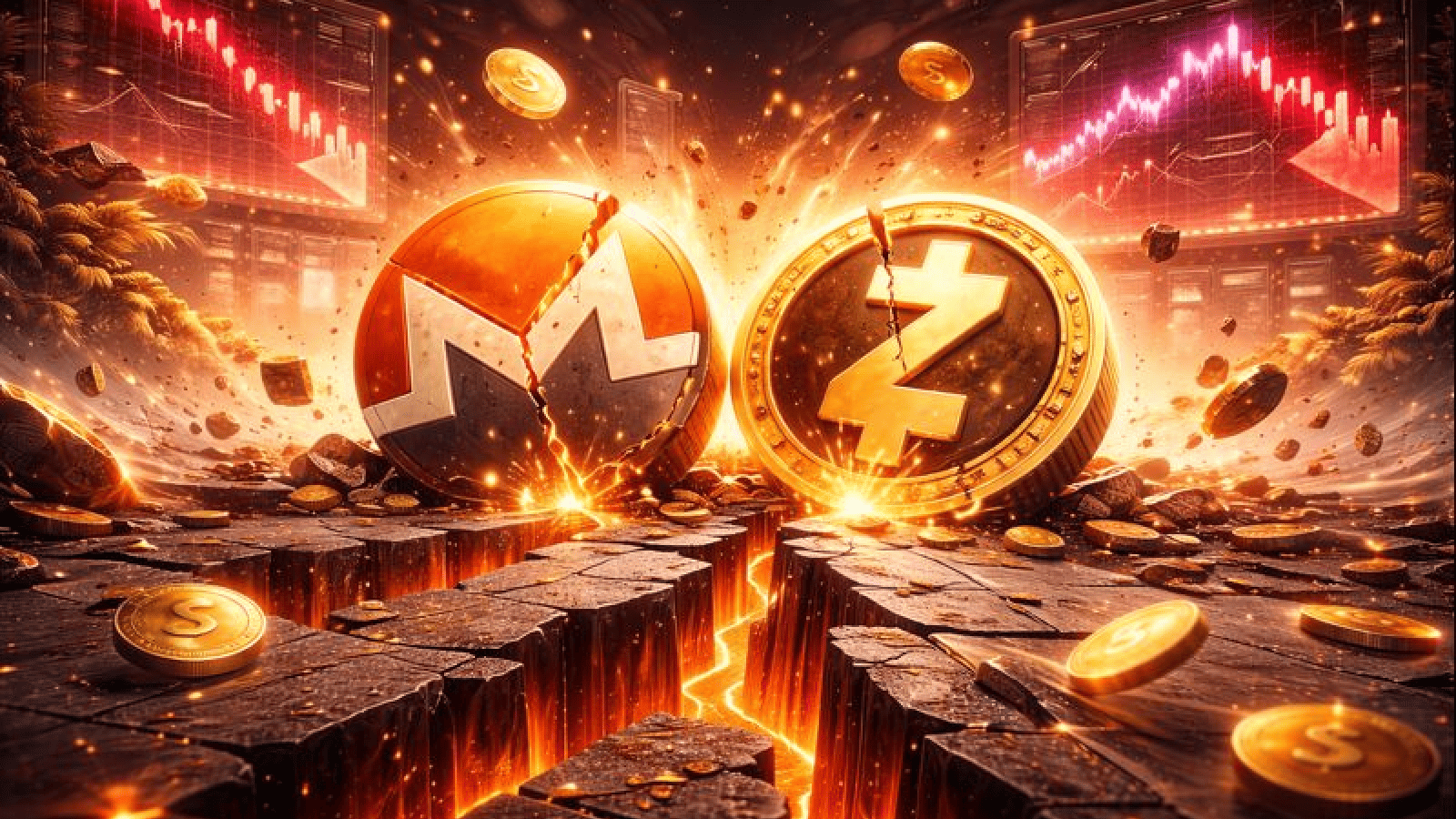 Criptomoedas de privacidade despencam – Monero e Zcash lideram perdas