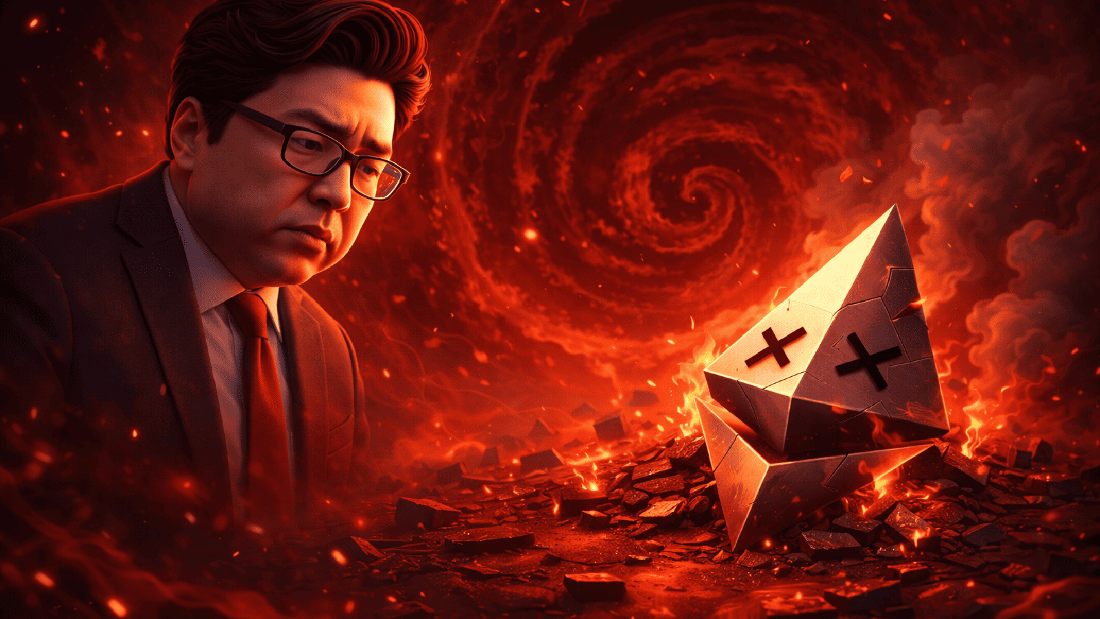Crise no ETH Tom Lee comenta possível “espiral da morte” do Ethereum