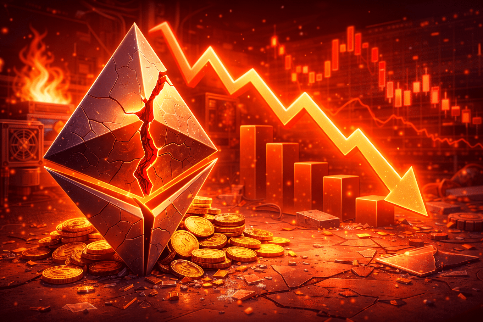 Ethereum despenca e vive o pior início de ano da história