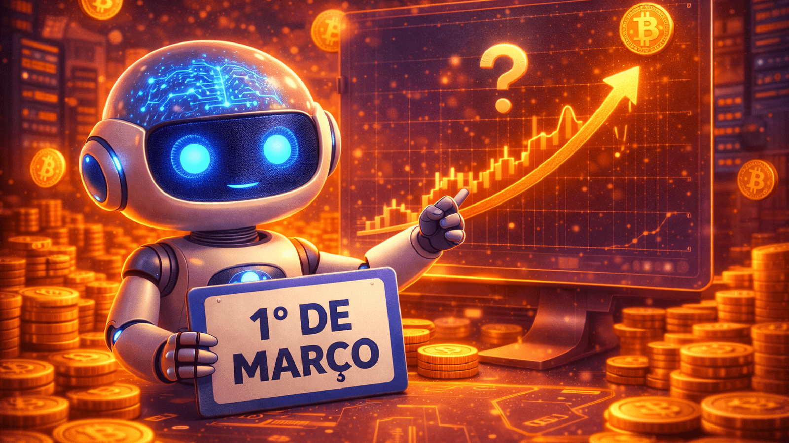 Inteligência Artificial prevê o preço do Bitcoin em 1º de março