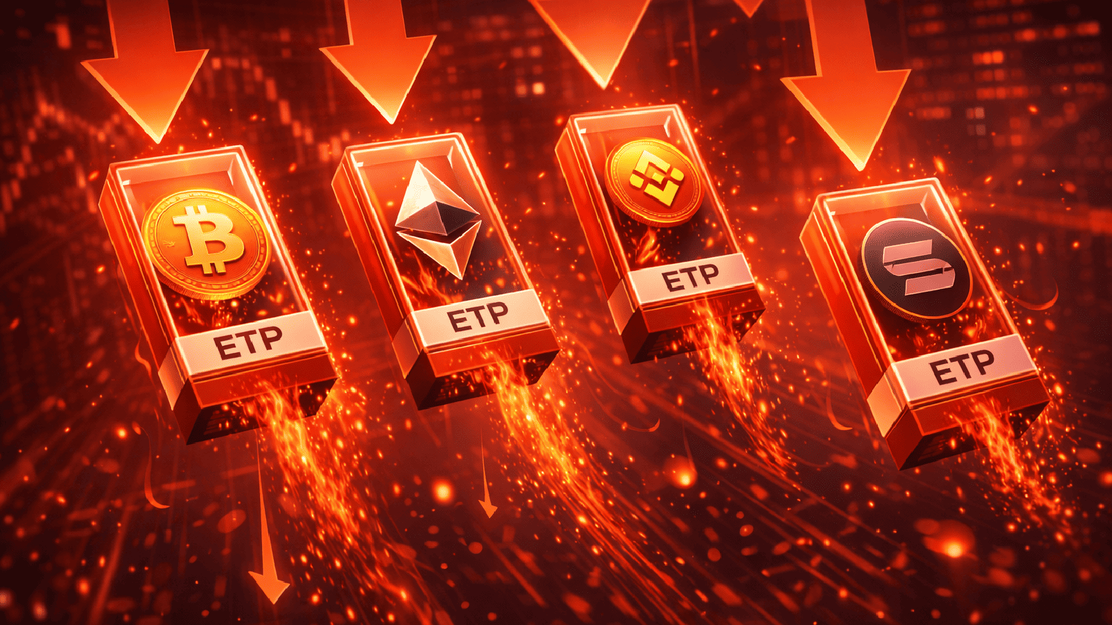 Interesse em ETPs despenca com fundos cripto registrando saída de US$ 187 milhões