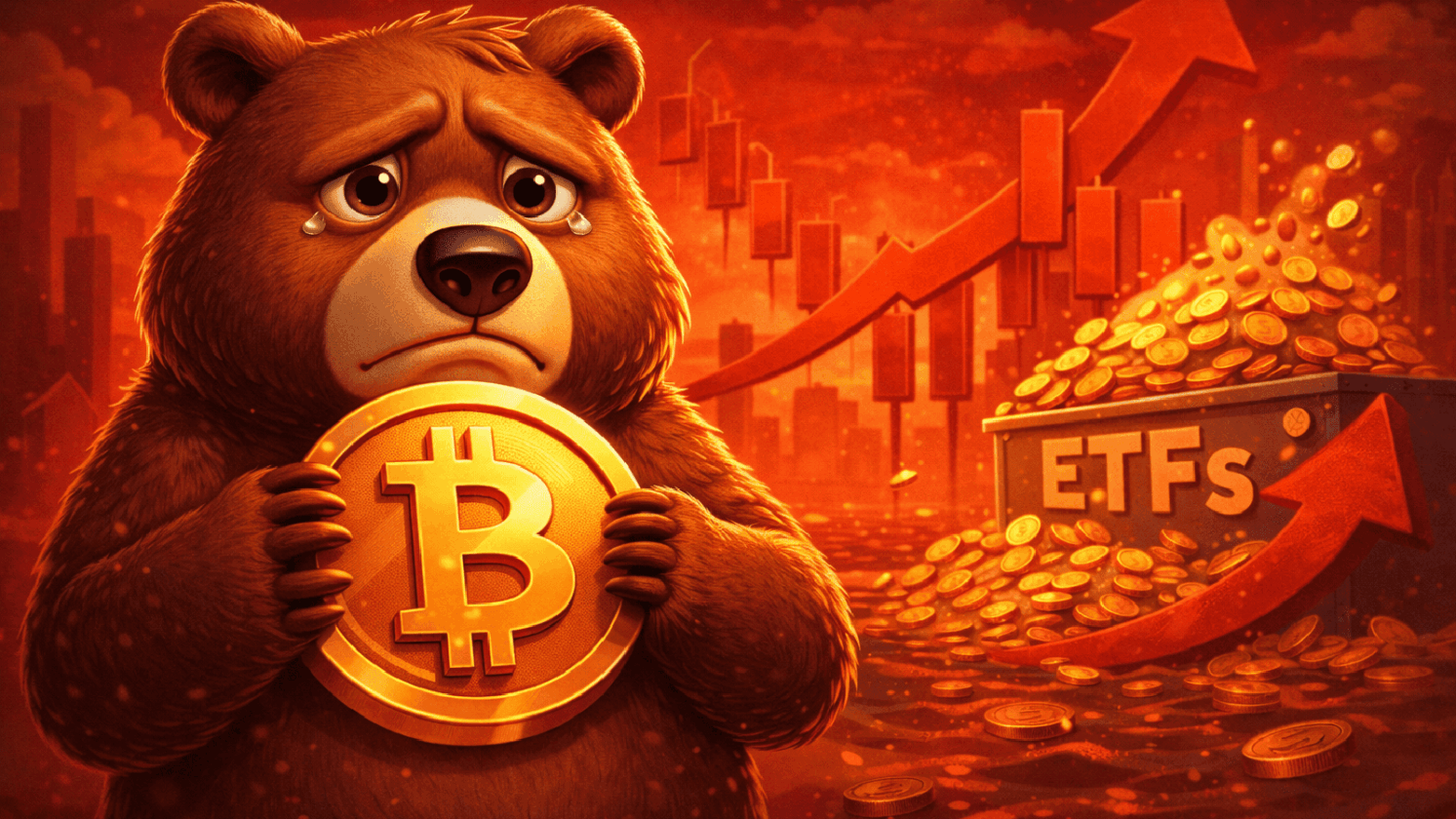 Mercado de baixa do Bitcoin pode durar meses enquanto ETFs registram saída recorde
