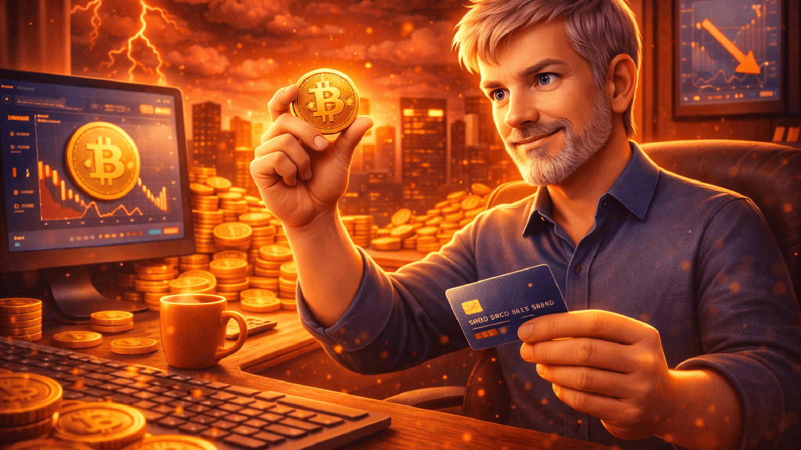 Michael Saylor reforça compras de Bitcoin na turbulência e mantém estratégia contínua da MicroStrategy apesar do prejuízo recente.