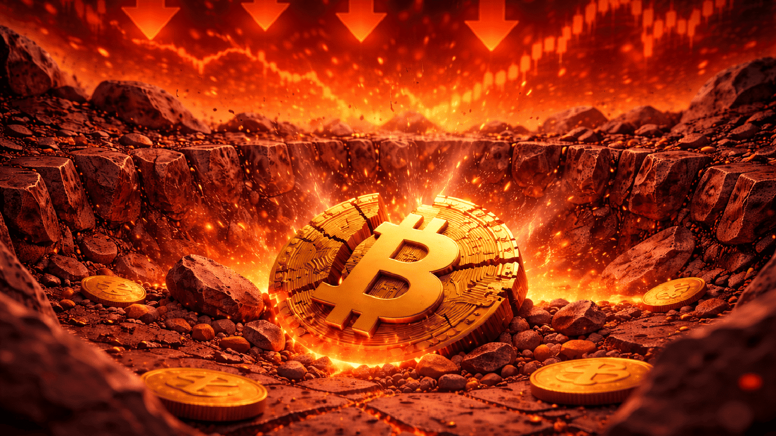 Pânico no mercado: Queda do Bitcoin gera US$ 250 milhões em perdas em 24 horas