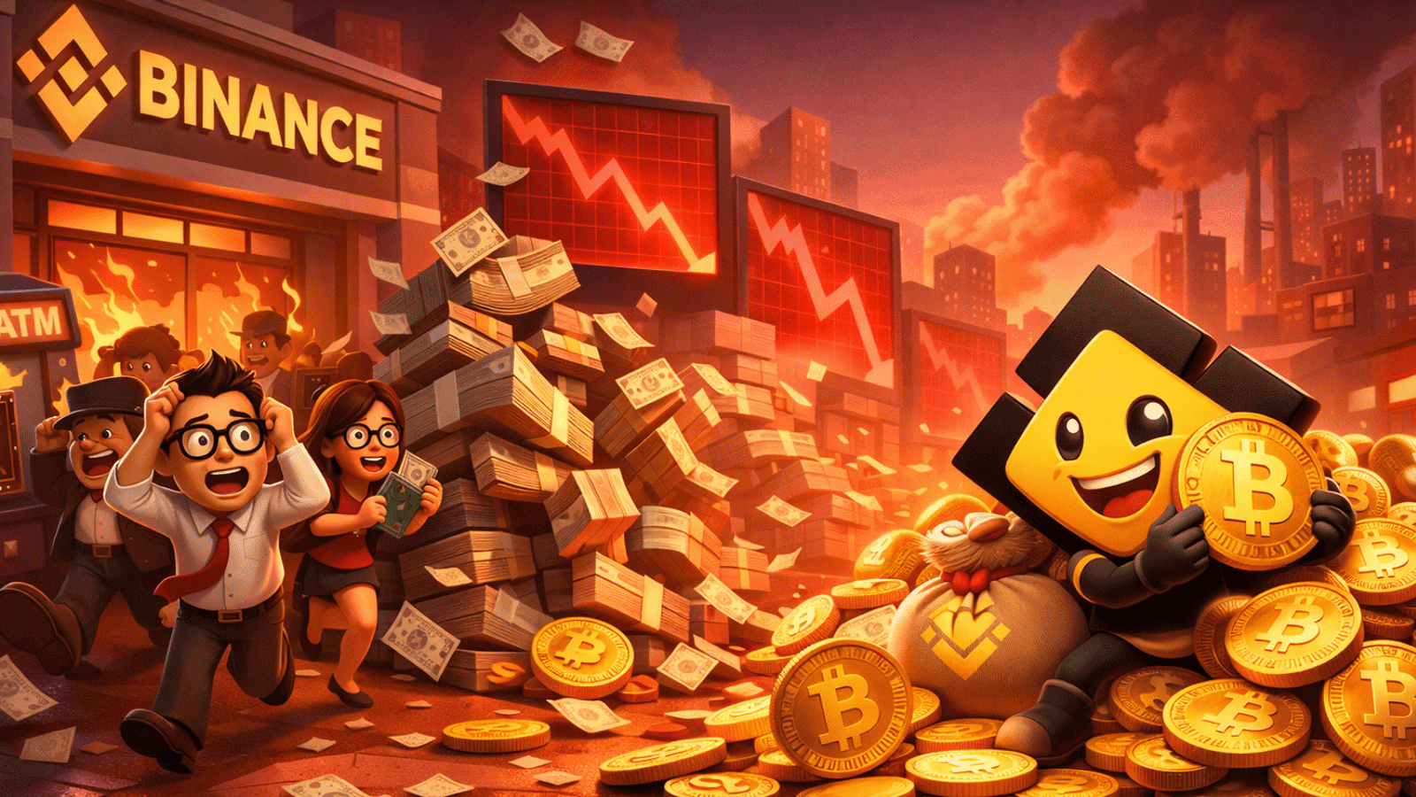 Rumores de “bank run” explodem: Binance vê US$ 40 bi evaporarem, enquanto acumula mais Bitcoin