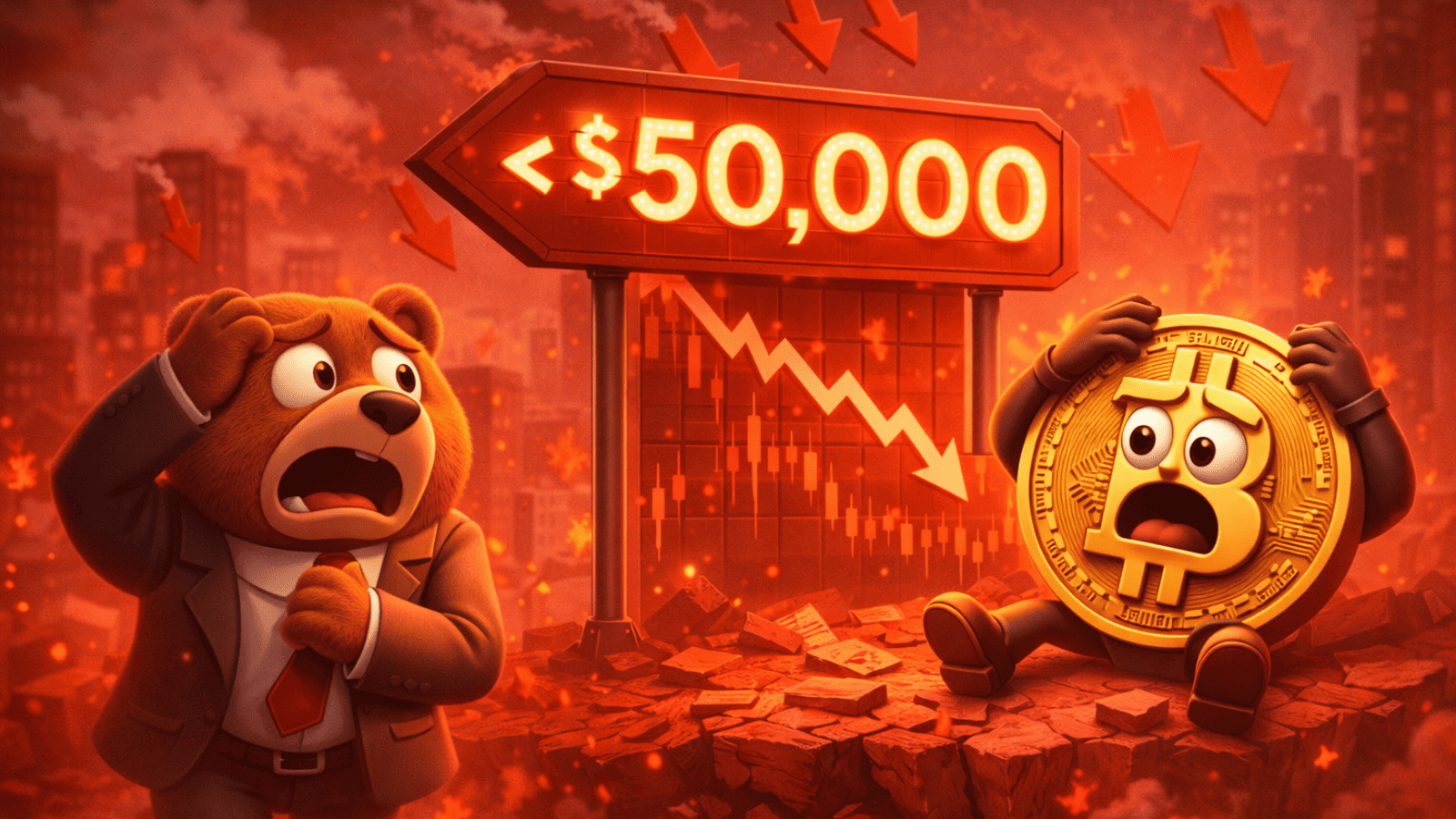 Sinal clássico de mercado de baixa reaparece e reacende temores de Bitcoin abaixo de US$ 50 mil