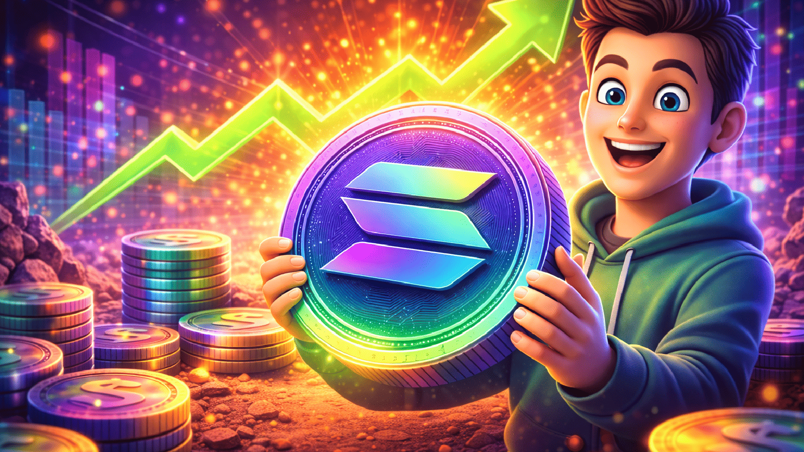 Solana dispara e volta acima de US$ 80 com forte recuperação da atividade on-chain