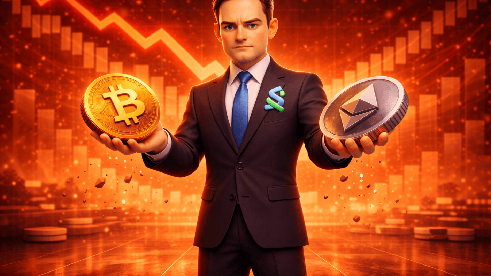 Standard Chartered alerta: Bitcoin pode cair para US$ 50.000 e Ethereum para US$ 1.400 antes da próxima alta