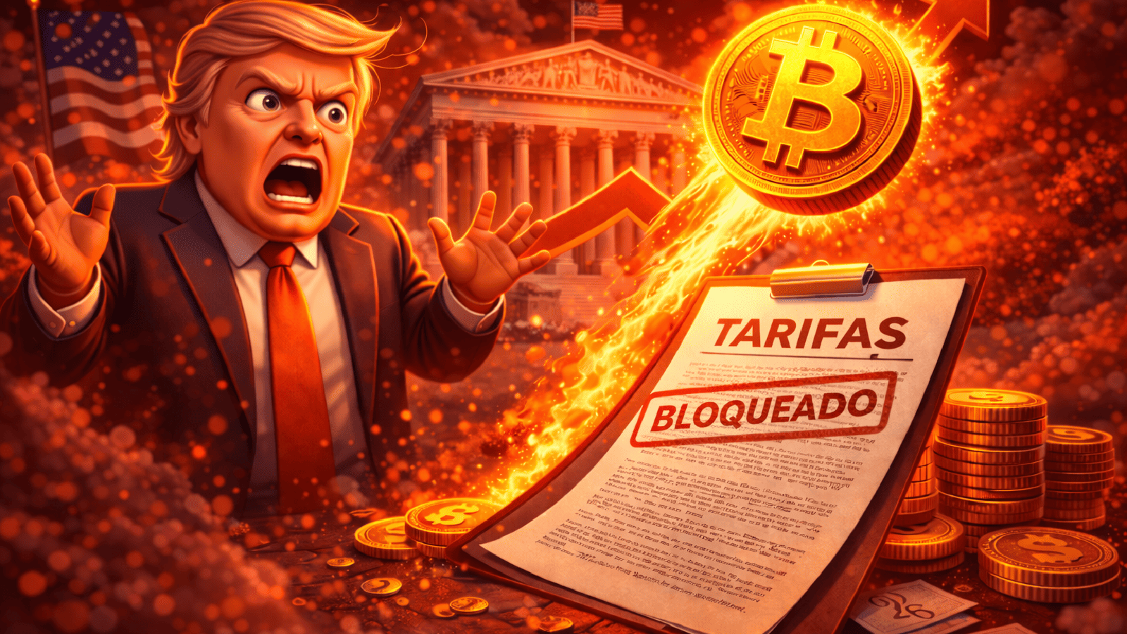 Suprema Corte bloqueia tarifas de Trump: Bitcoin dispara após decisão histórica