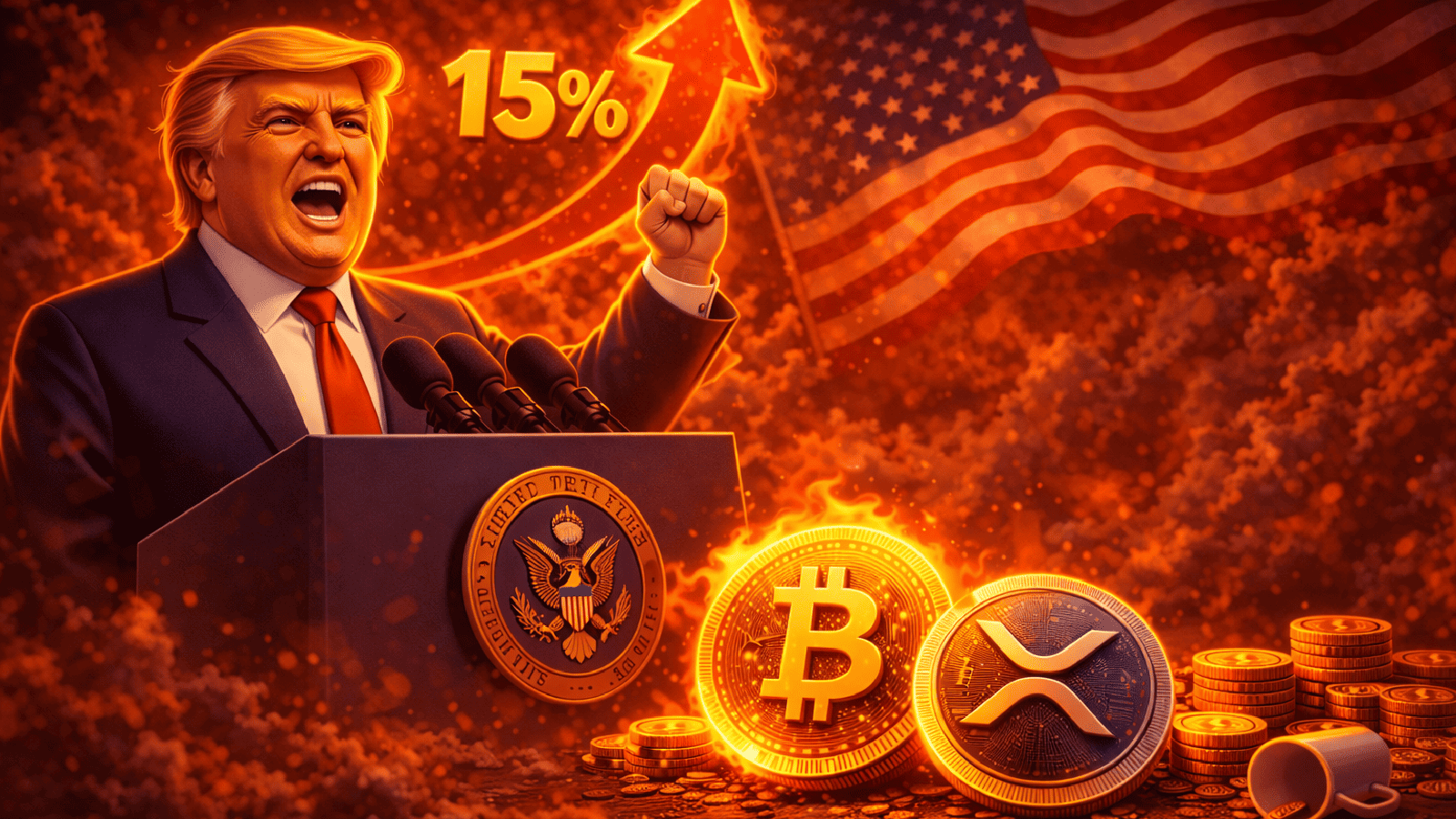 Trump eleva tarifas globais para 15% e criptomoedas seguem resilientes