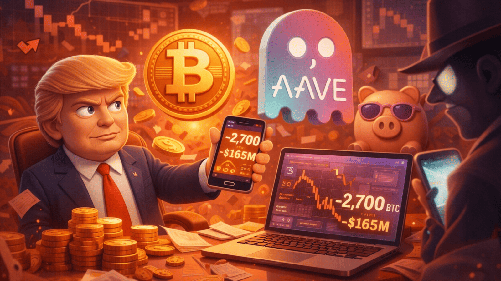Trump estaria vendendo Bitcoin? Movimento na Aave revela estratégia para fugir de liquidação