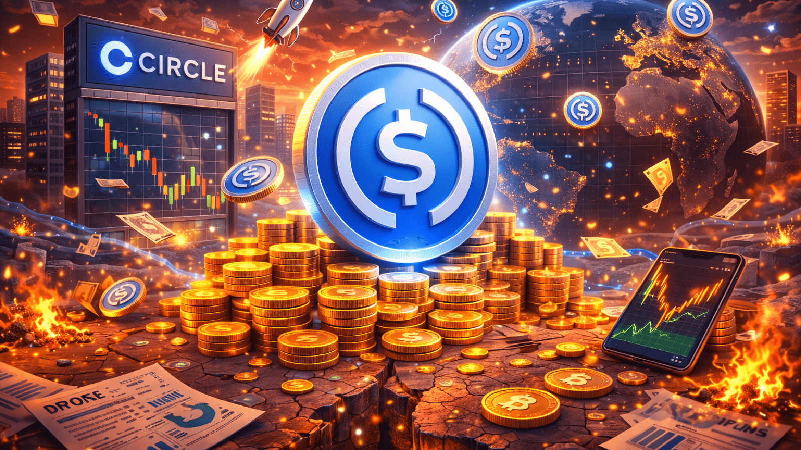 USDC atinge US$ 75 bilhões e impulsiona crescimento da Circle no mercado global de criptomoedas