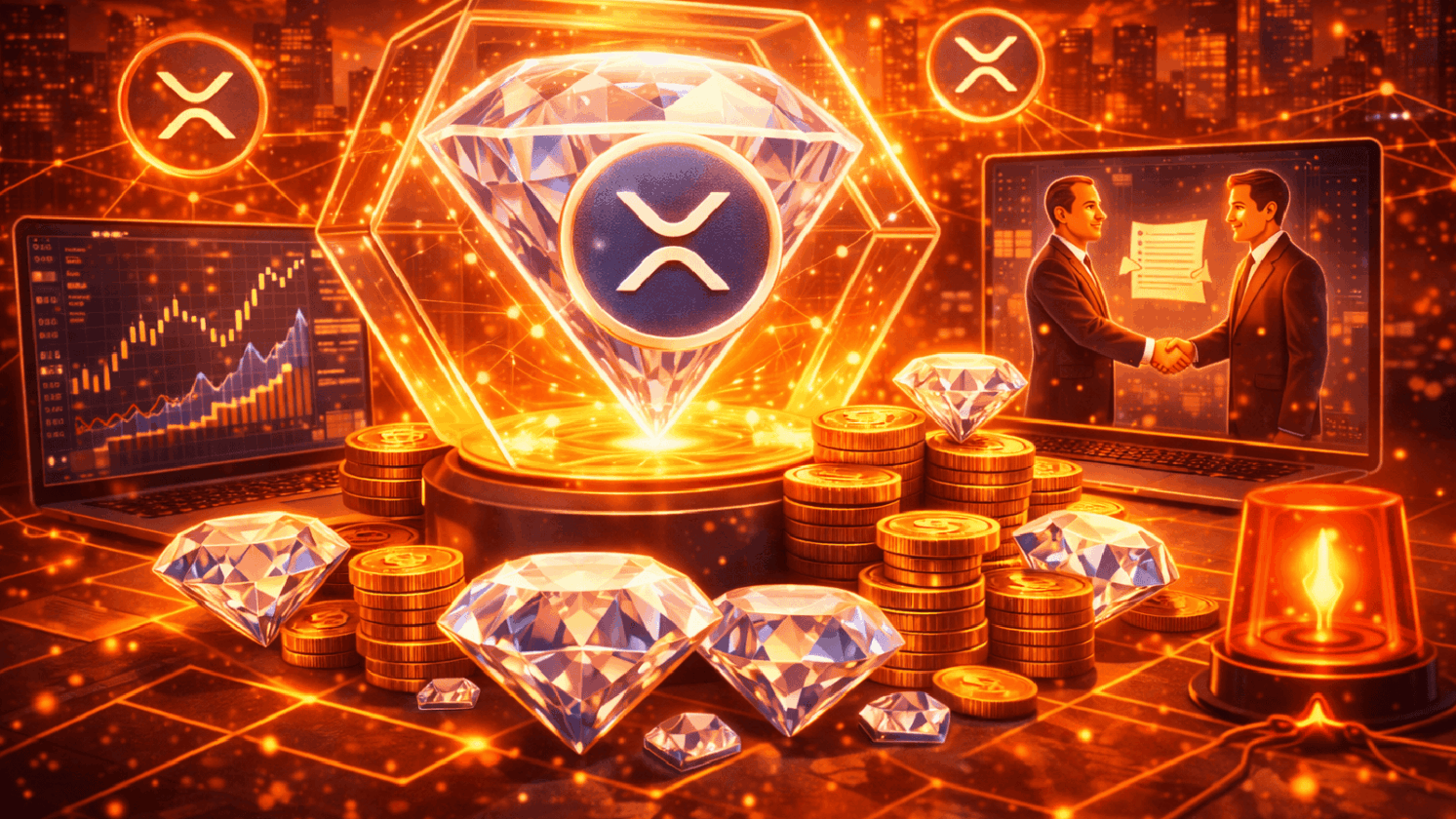 XRP Ledger alcança US$ 1,96 bilhão em RWA após acordo histórico de tokenização de diamantes