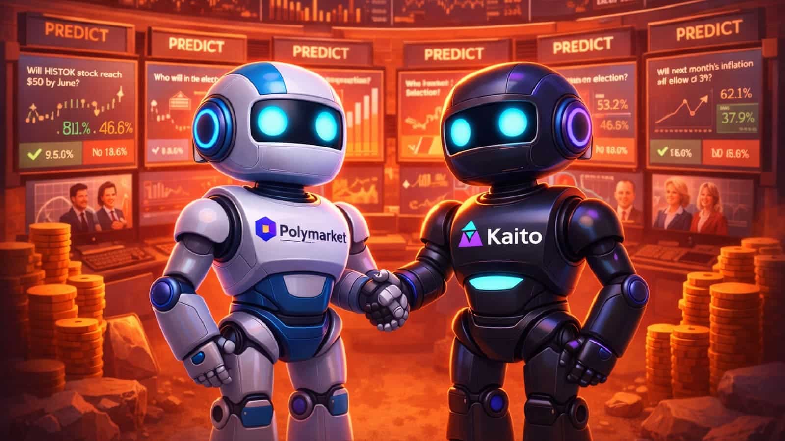 Polymarket fará apostas sobre popularidade de marcas em parceria com a Kaito AI