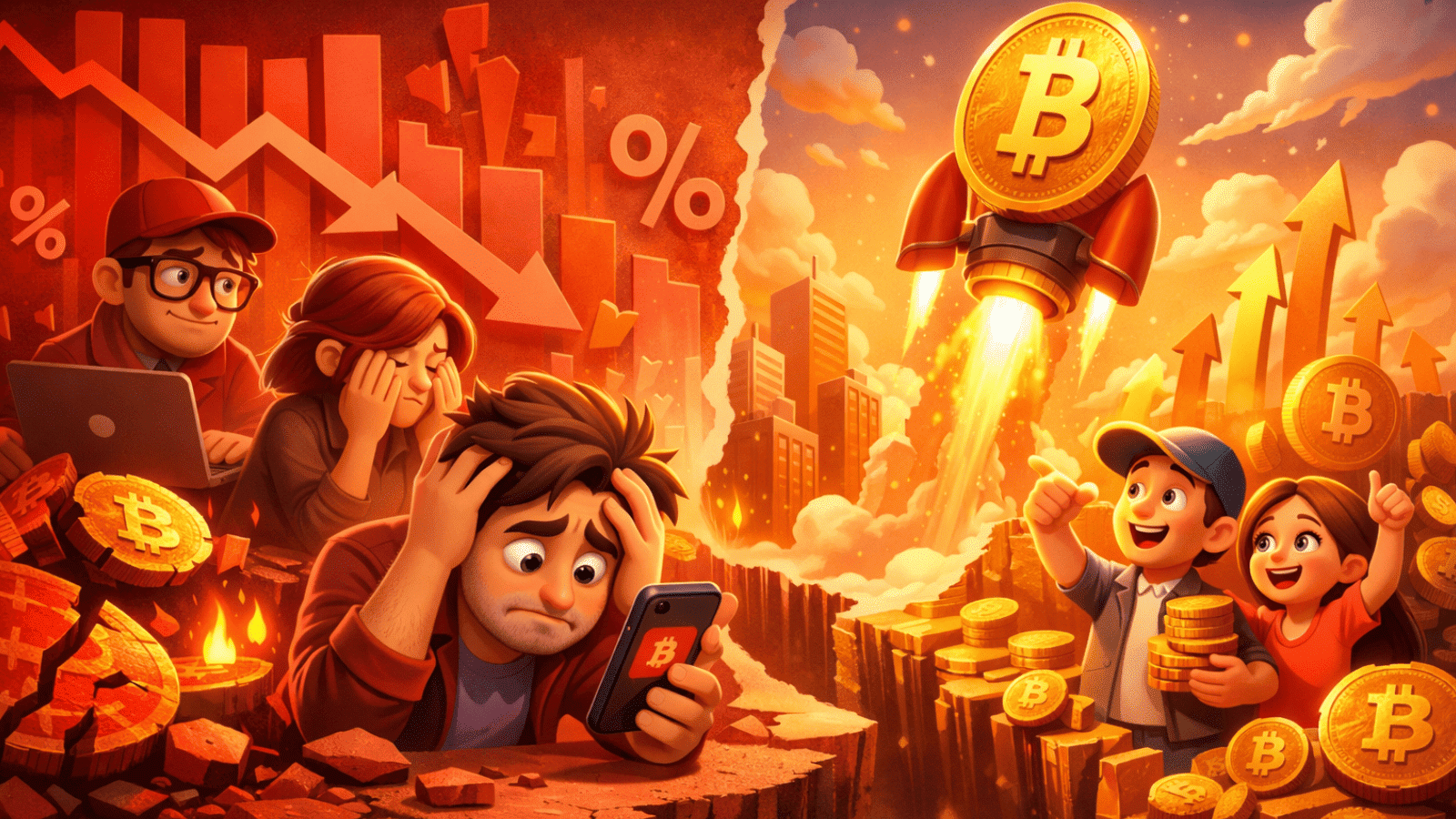 43% dos holders no prejuízo: o que isso significa para o próximo rali do Bitcoin