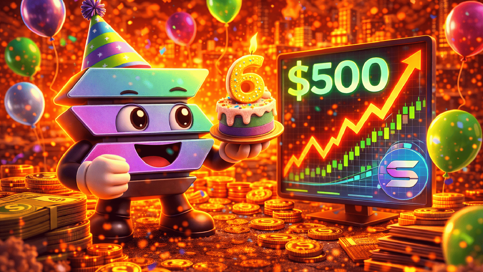 Aniversário de 6 anos da Solana vem com previsão otimista Analistas veem SOL rumo a US$ 500