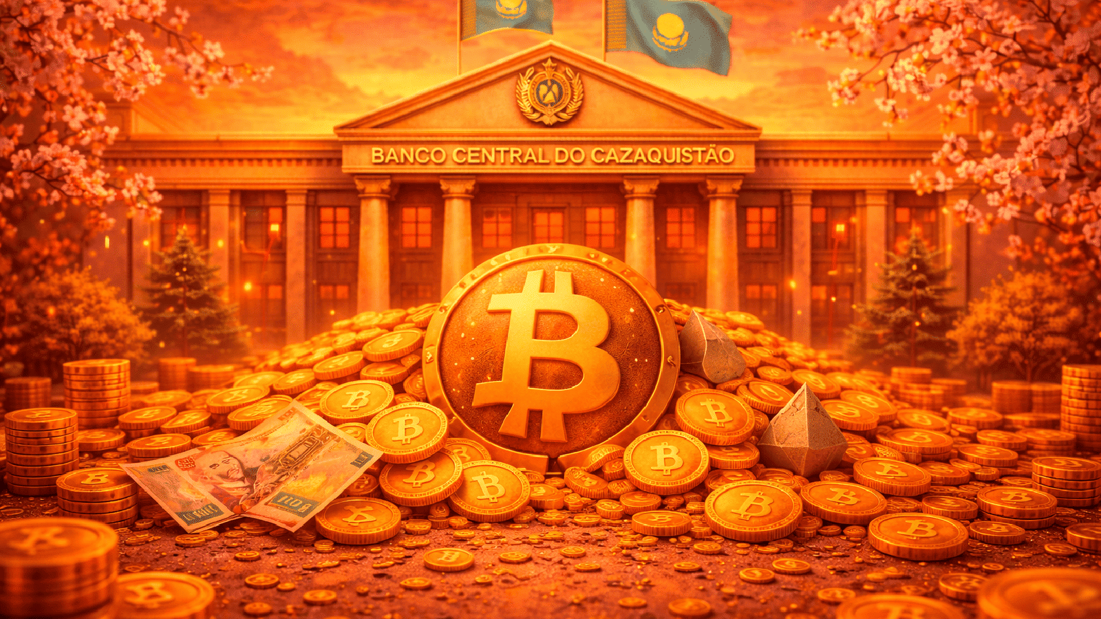 Banco Central do Cazaquistão planeja investir US$ 350 milhões em criptomoedas já na primavera