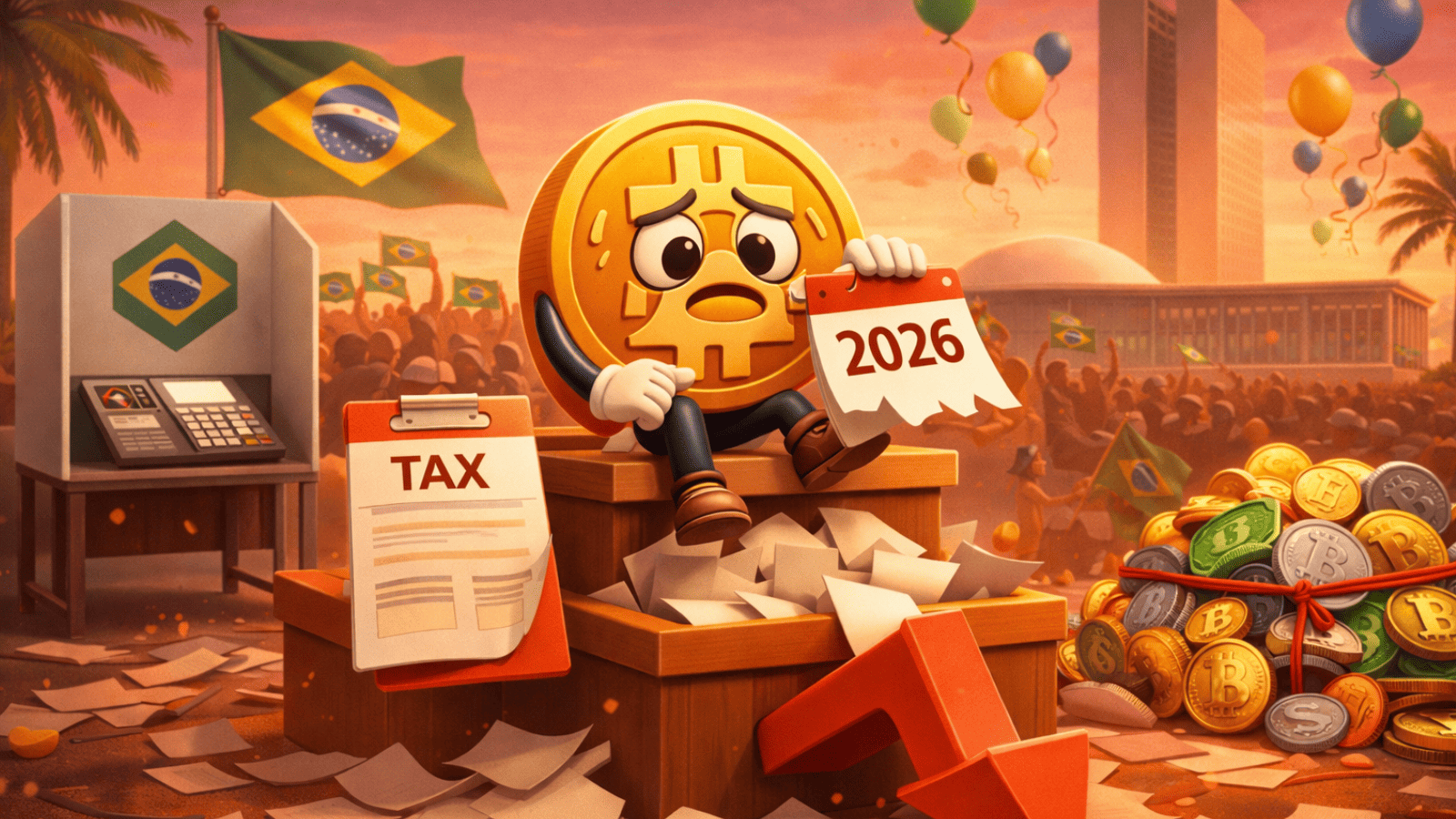 Brasil adia nova política de impostos sobre criptomoedas por causa das eleições de 2026