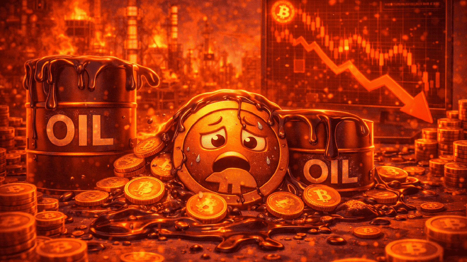 Choque no petróleo pode derrubar o Bitcoin em até 45% se o Fed adiar cortes de juros