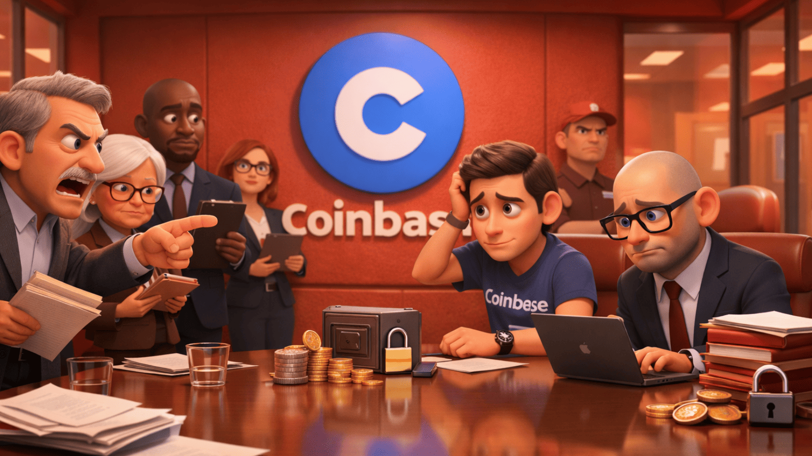 Coinbase enfrenta ação de acionistas por supostas falhas em custódia e compliance