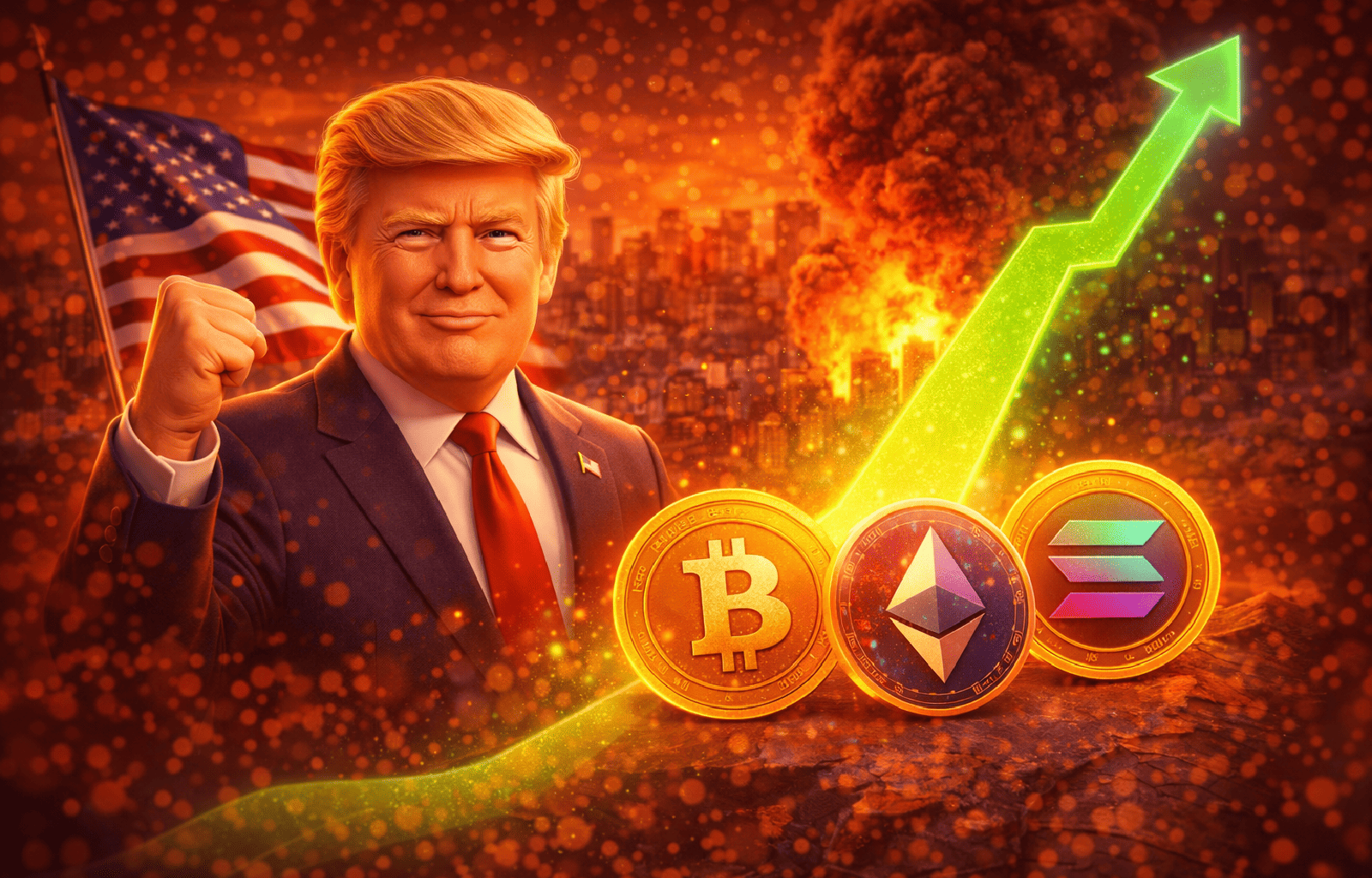 Criptomoedas se recuperam após decisão de Trump sobre o Irã