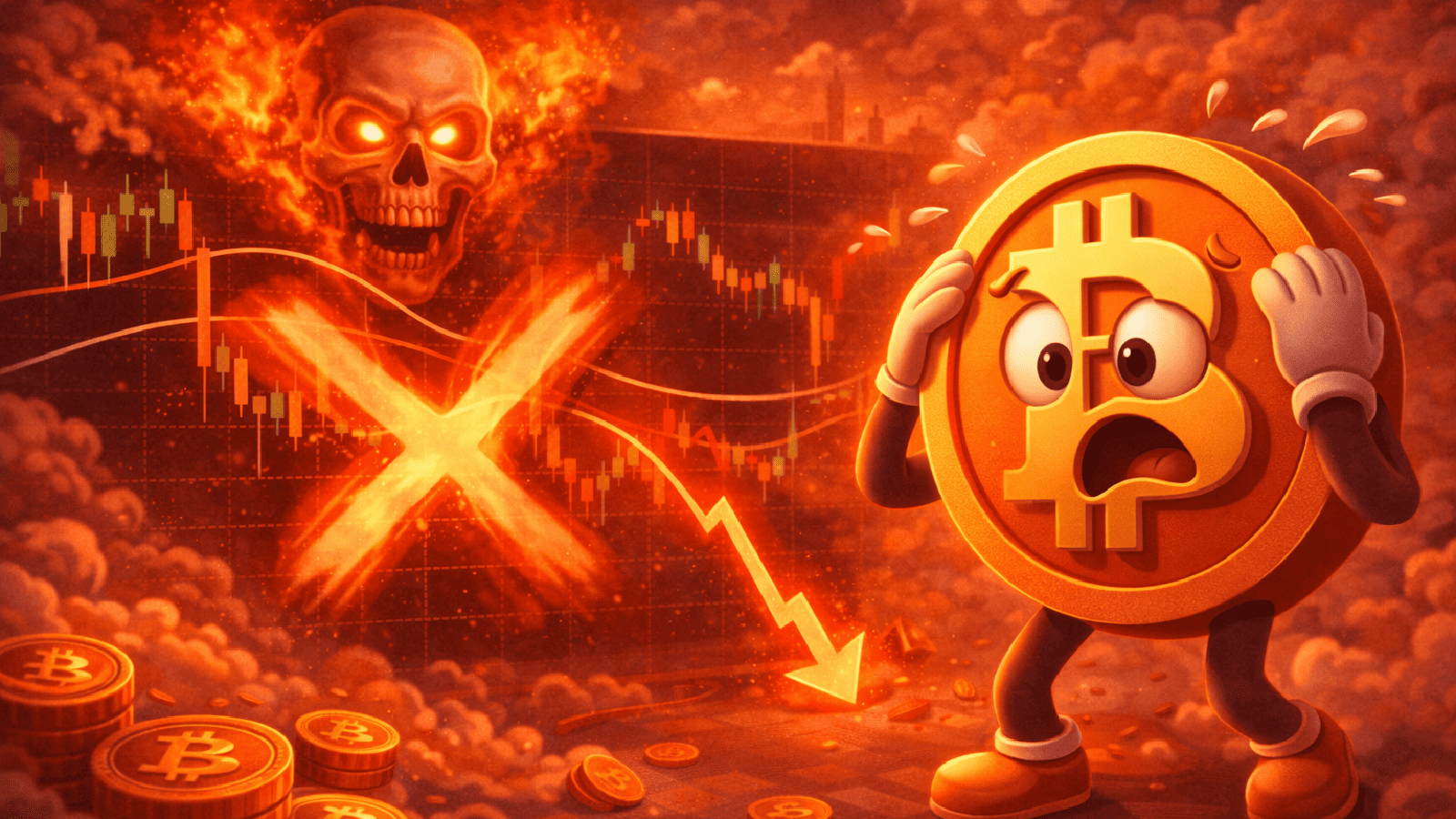 Cruz da morte volta ao gráfico do Bitcoin e assusta investidores