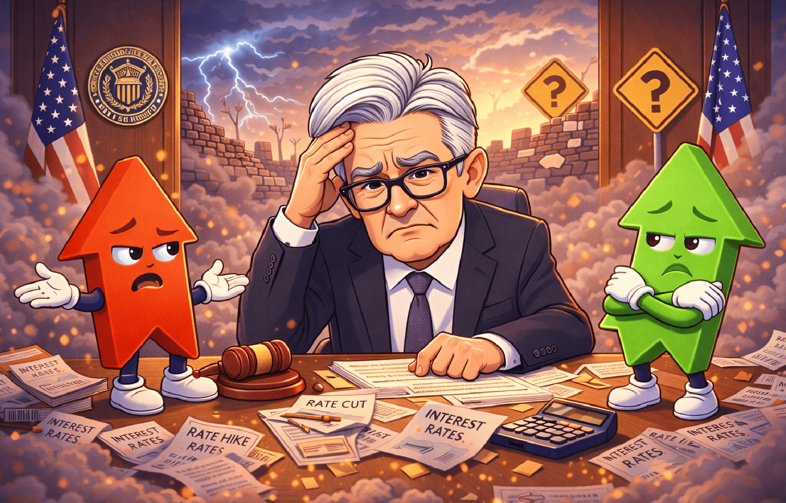 Fed sem saída Powell admite que não há mais boas opções para as taxas de juros