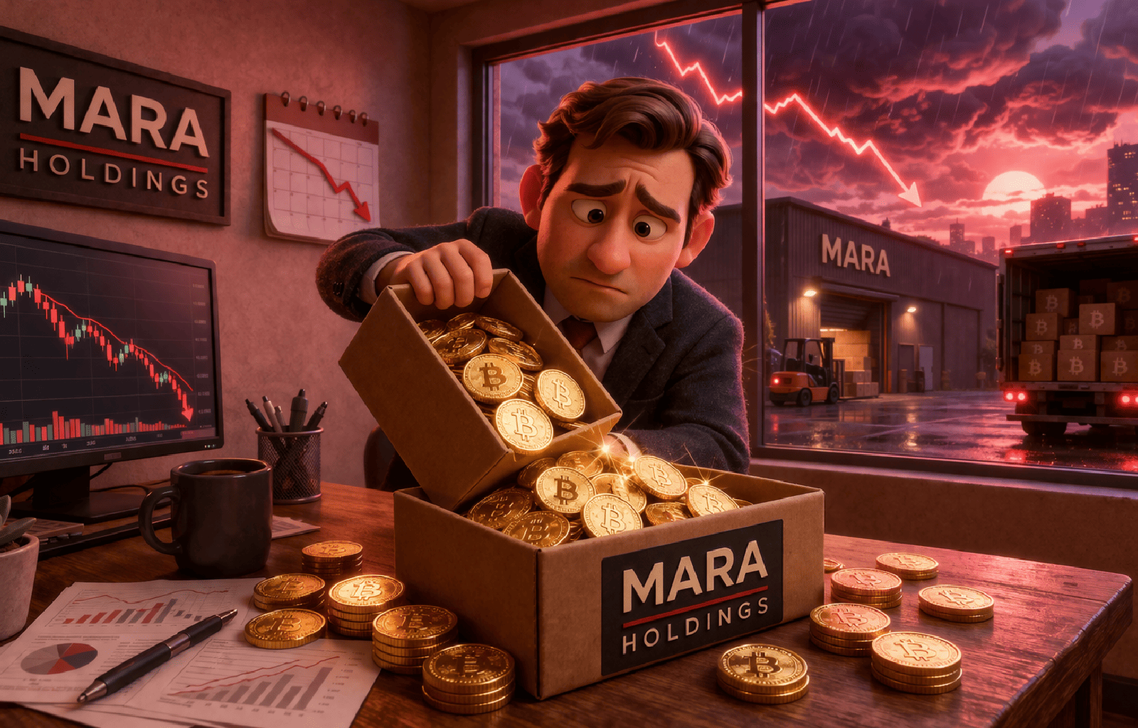 MARA Holdings vende 15 mil Bitcoins após queda abaixo de US$ 70 mil