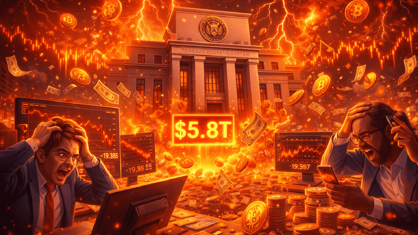 Mercado em alerta Fed mantém juros, cripto desaba e um movimento de US$ 5,8 trilhões pode mudar tudo
